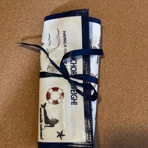 Brighton The Seaside Chic Jewelry Roll White Velvet inside  - NWT